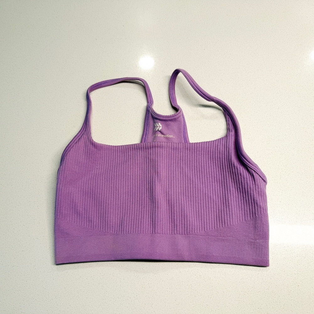Women’s Seamless Light Support Rib Sports Bra All in Motion Lavender